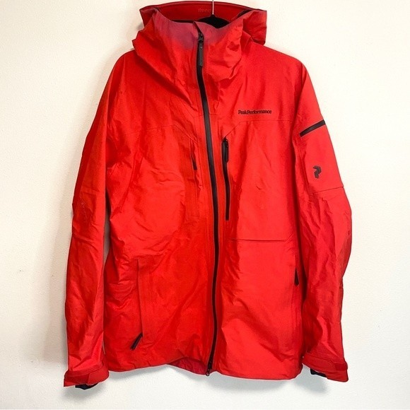 Peak Performance Other - Peak Performance Alpine Jacket Ski Shell Goretex Recco Bright Red Men's Size L